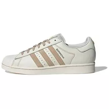 Adidas originals Superstar Series Обувь для скейтбординга унисекс, Jade White/Magic Light Brown/Solid Light Gray