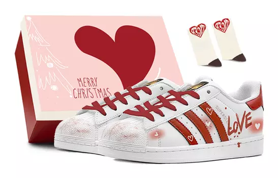 Adidas originals Superstar Series Обувь для скейтбординга унисекс, White/Red