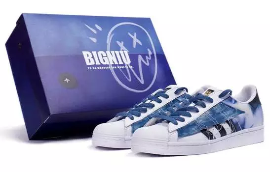 Кроссовки Adidas Originals Superstar Series Skateboard Shoes Unisex Low-Top Blue/White