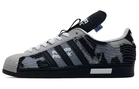 Кроссовки Adidas Originals Superstar Skateboard Shoes Unisex Low-Top Black Gray/Blue