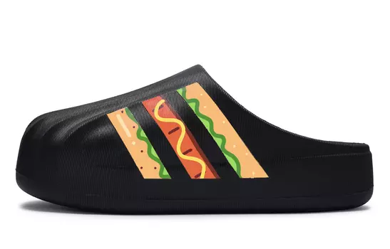 Adidas originals Тапочки унисекс AdiFOM Superstar, Black, yellow, orange, green