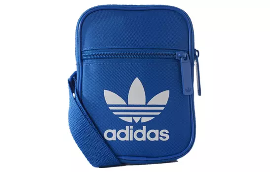 Adidas Originals Тканевая маленькая квадратная сумка через плечо, мини-сумка унисекс, синяя
