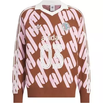 Adidas Originals Толстовка ADCBC FW24 Adicolor унисекс, темно-коричневая/розовая