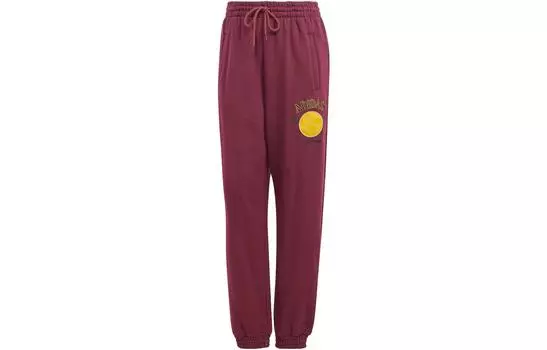 Adidas Originals Трикотажные спортивные брюки женские, темно-красновато-фиолетовые