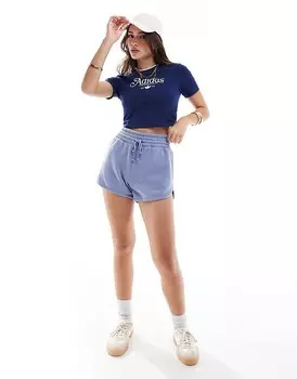 adidas Originals – Укороченная футболка темно-синего цвета с логотипом