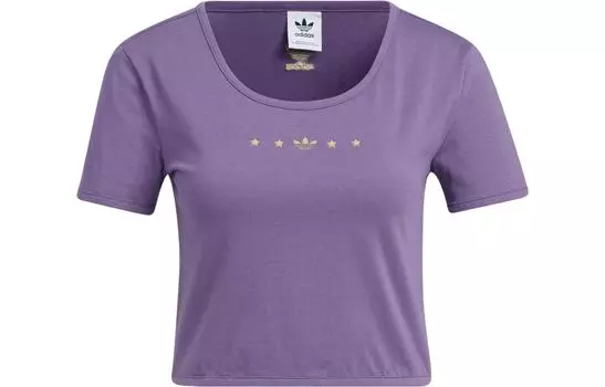 Adidas Originals Укороченный топ женский Technology Purple