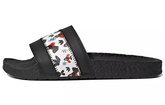 Шлепанцы и сланцы Philip Colbert X adidas originals Adilette Core Black Footwear White