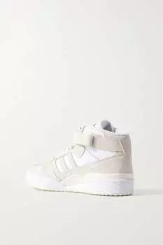 ADIDAS ORIGINALS Высокие кожаные кеды Forum Bonega Mid с замшевой отделкой, кремовый