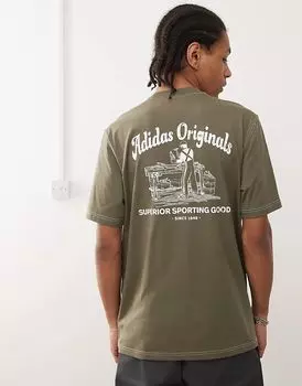 adidas Originals – Wabash – Футболка цвета хаки