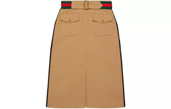 Adidas Originals X ADIDAS Повседневная длинная юбка женская бежевая Gucci