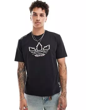 adidas Originals X Pabllo Vittar — черная футболка с короткими рукавами и графикой