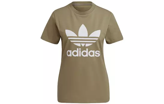 Adidas Originals Женская футболка, цвет Army Green