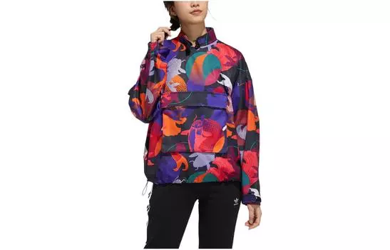 Adidas Originals Женская куртка, цвет Khaki/Collegiate Purple