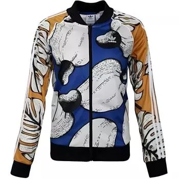 Adidas Originals Женская куртка SUPERSTAR, синий/белая/желтые