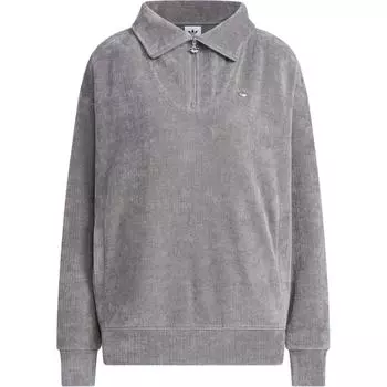 Adidas Originals Женская толстовка COZY ZIP CREW серого цвета