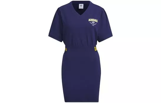 Adidas Originals Женские шорты-платье с рукавами, цвет Blue