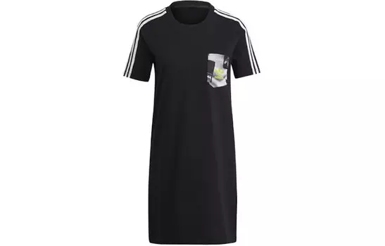 Adidas Originals Женские шорты-платье с рукавами, цвет Black