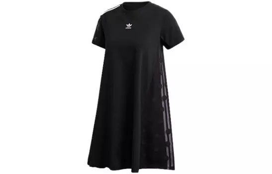 Adidas Originals Женские шорты-платье с рукавами, цвет Black
