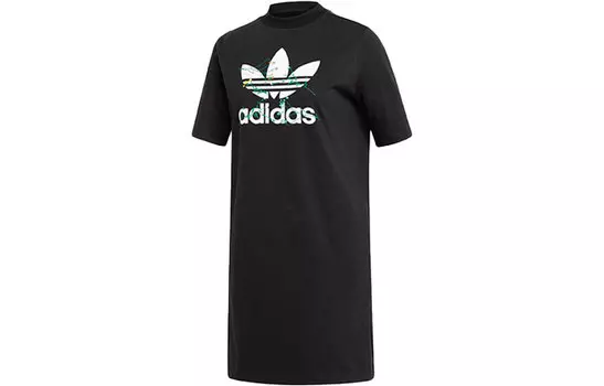 Adidas Originals Женские шорты-платье с рукавами, цвет Black
