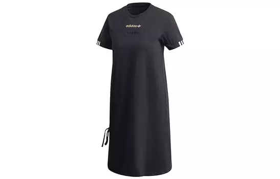 Adidas Originals Женские шорты-платье с рукавами, цвет Black