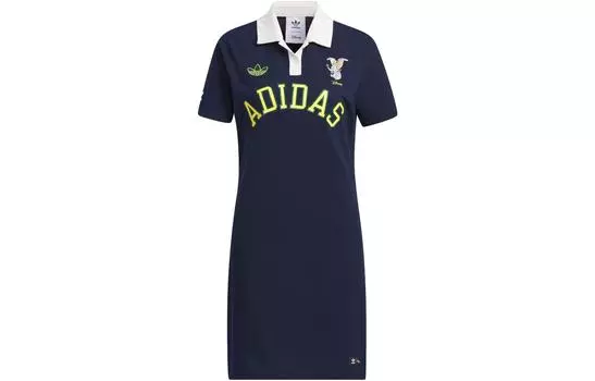 Adidas Originals Женские шорты-платье с рукавами, цвет Collegiate Navy