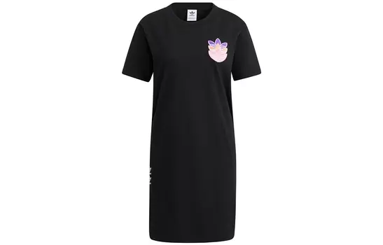 Adidas Originals Женские шорты-платье с рукавами, цвет Black