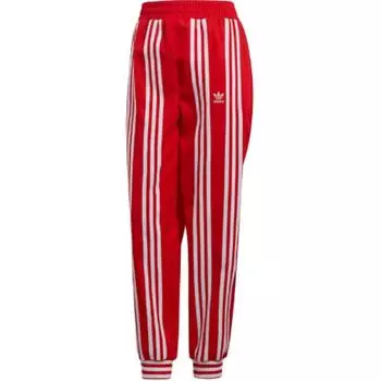 Adidas Originals Женские трикотажные спортивные брюки с манжетами, красные