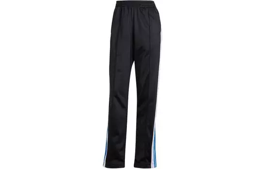 Adidas Originals Женские трикотажные спортивные штаны, цвет Blue with Black Lettering