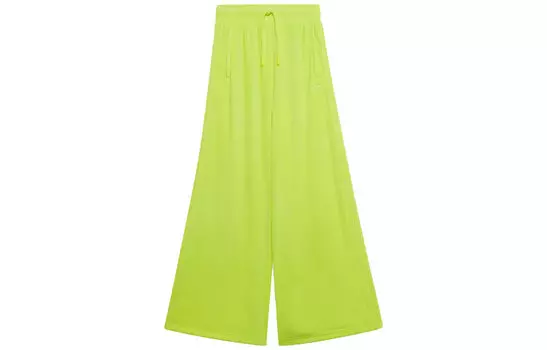 Adidas Originals Женские трикотажные спортивные штаны, цвет Bright yellow fluorescence