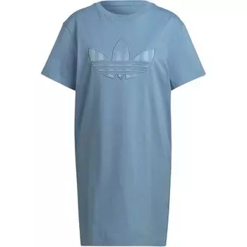 Adidas Originals Женское платье с короткими рукавами, сине-серое