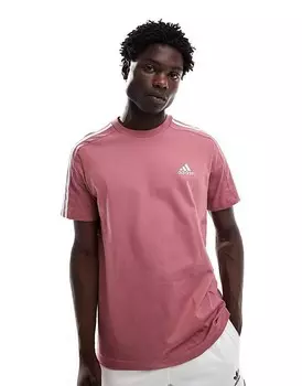 adidas Performance — Essentials — красная футболка из джерси с 3 полосками