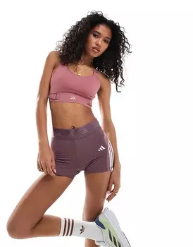 adidas Performance – Fastimpact Luxe Run – красный спортивный бюстгальтер для интенсивных тренировок
