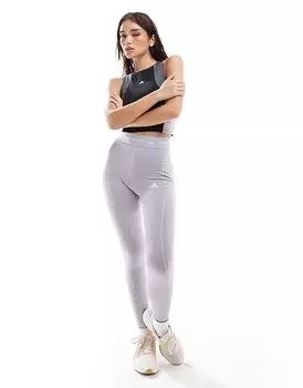 adidas Performance – Techfit – Серые леггинсы с карманом