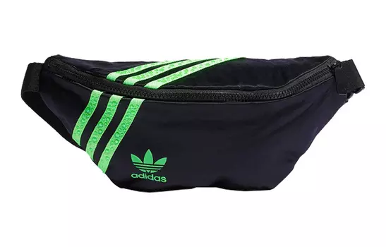 Adidas Полиамидная поясная сумка, обычная, унисекс, черная