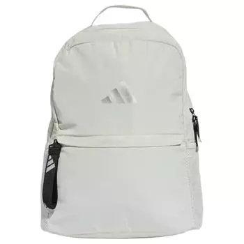Adidas Рюкзак из переработанного полиэстера, стандартный, женский, льняной, зеленый и металлик серебристый