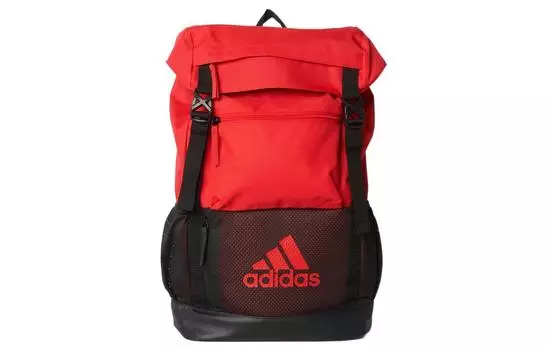 Adidas Рюкзак из полиэстера, стандартный, унисекс, ярко-красный/черный