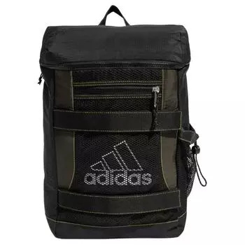 Adidas Рюкзак из полиэстера унисекс, черный/темно-оливковый