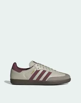 adidas – Samba OG – Кроссовки бежевого и бордового цвета adidas Originals