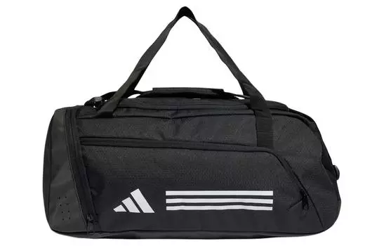 Adidas Спортивная сумка Essential из переработанного полиэстера среднего размера, унисекс, черно-белая