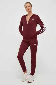 Adidas спортивный костюм, гранатовый