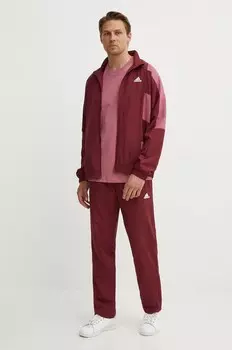 Adidas спортивный костюм, гранатовый