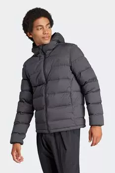 Adidas Sportswear Эластичный пуховик с капюшоном Helionic Adidas, черный