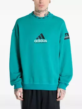 Adidas свитер с круглым вырезом, зеленый