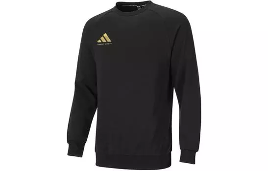 Adidas Толстовка унисекс черно-золотая