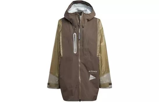 Adidas Ветровка женская And Wander X TERREX X And Wander, темно-оливково-зеленые