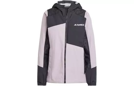 Adidas Водонепроницаемая и непромокаемая куртка-ветровка TERREX XPERIOR, женская, серо-фиолетового цвета