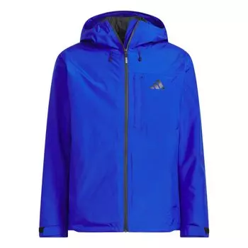 Adidas Водонепроницаемая и ветрозащитная куртка-ветровка унисекс кобальтово-синего цвета