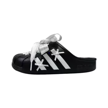 ADILETTE CLOGS Сабо унисекс Adidas, черный/белый