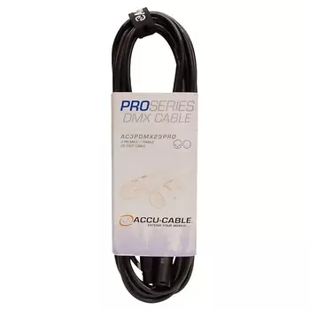 ADJ American DJ AC3PDMX25PRO Pro Series 25-футовый DMX-кабель, 3-контактные разъемы XLR