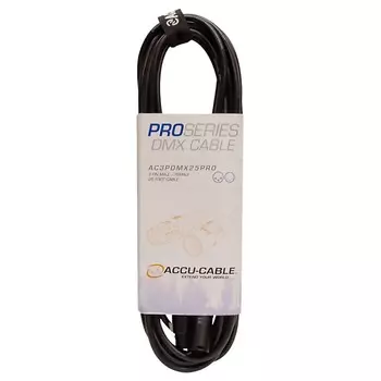ADJ American DJ AC3PDMX25PRO Pro Series 25-футовый DMX-кабель, 3-контактные разъемы XLR